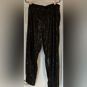 Black Sequined Joggers